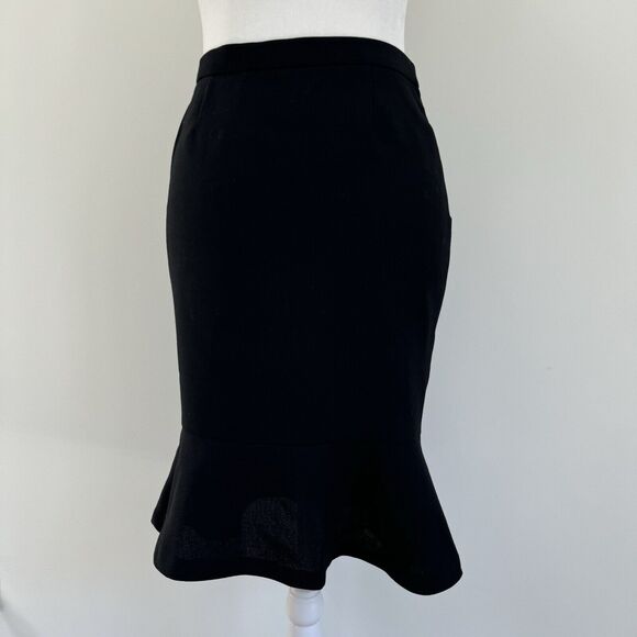 Dolce & Gabbana Virgin Wool Black Mermaid Skirt Size 38